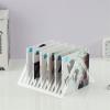 GLigeT CD Rack Vinyl Record Display Holder, Desktop Triangle CD Storage Rack, Transparent Acrylic Vinyl Record Storage Holder Vertical Magazine Rack File Organizer Disc Rack view 3