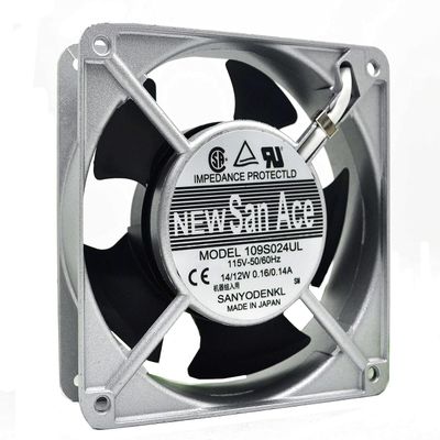 109S024UL 115V 14/12W 120mm Fan - 0.16/0.14A 12038 Cooling Fan 120X120X38MM, Silver