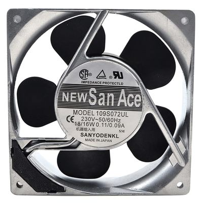 109S072UL 230V 18/16W 120mm Fan - 0.11/0.09A 120X120X38MM AC Cooling Fan, Silver