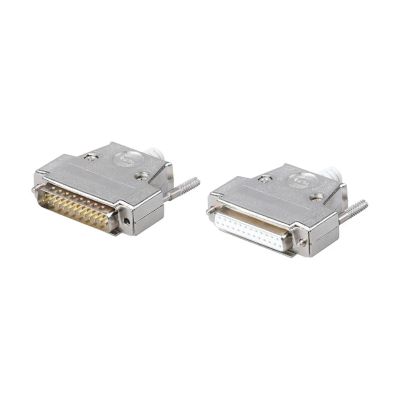 AJOHBM DB9 DB15 DB25 Pin Serial Port Connector Female Male Shell Socket Metal Plug Head 2 Rows Copper COM Adapter RS232 DP Joint(DB25-Metal,Male Insert)