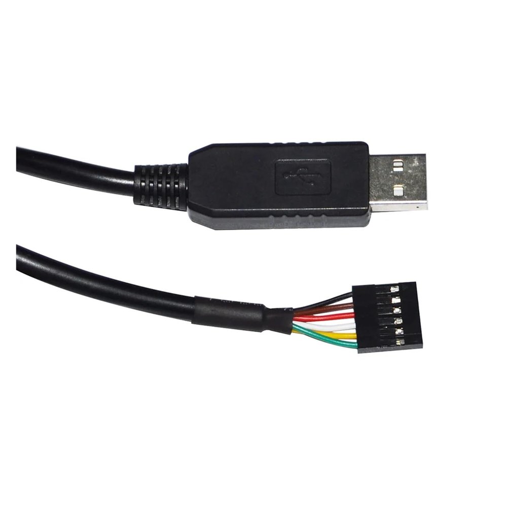 AJOHBM FT232RL USB UART TTL 5V 3V3 to 6PIN 0.1" Pitch Jumper Download Cable Compatible TTL-232R-5V TTL-232R-3V3(3m,TTL 5V 1X6P)