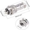 XYWHPGV Aviation Connector Plug, 16mm 5P 5A 250V GX16 Waterproof Male Cable Panel Power Chassis Metal Accessories Aviation Cable Connector Plug Silver Tone(b8d65 8 view 4