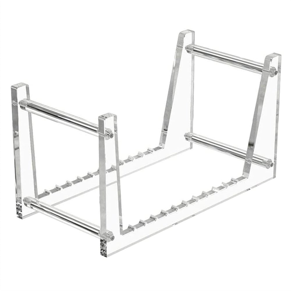 GLigeT CD Rack Vinyl Record Display Holder Tabletop Acrylic Storage Stand - Clear LP Rack Vinyl Record Shelf for 12or 7Singles, Holds up to 50 Album Lp's Disc Rack