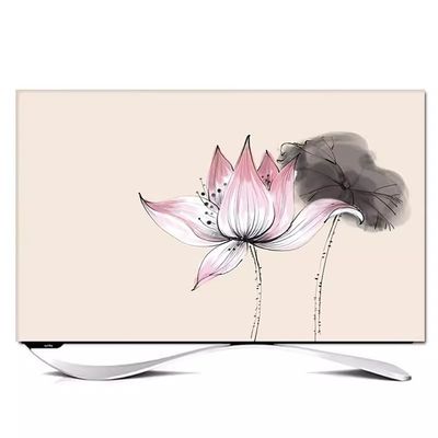ABANO Indoor Peony LCD TV Dust Cover, Stretchable TV Screen Protector for Curved Table Hanging LED Dustproof Slipcover Bedroom Living Room Decoration TV Set Cover