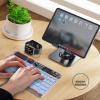 Generic Bluetooth Keyboard for iPad, PC, Tablet, Phone & Computer - Rechargeable Multi-Device RGB Backlit Keyboard, Compatible with iOS, Android & Windows - Transparent Blue view 2