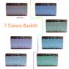 Generic Bluetooth Keyboard for iPad, PC, Tablet, Phone & Computer - Rechargeable Multi-Device RGB Backlit Keyboard, Compatible with iOS, Android & Windows - Transparent Blue view 3