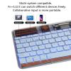 Generic Bluetooth Keyboard for iPad, PC, Tablet, Phone & Computer - Rechargeable Multi-Device RGB Backlit Keyboard, Compatible with iOS, Android & Windows - Transparent Blue view 4