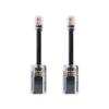 ALOEU 2Pcs Telephone Cord Detangler RJ9 4P4C 360 Degree Extended Rotating Anti-T-Angle Black Telephone Cord Landline Cable, 500365839A2 view 1