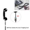ALOEU 2Pcs Telephone Cord Detangler RJ9 4P4C 360 Degree Extended Rotating Anti-T-Angle Black Telephone Cord Landline Cable, 500365839A2 view 2