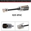 ALOEU 2Pcs Telephone Cord Detangler RJ9 4P4C 360 Degree Extended Rotating Anti-T-Angle Black Telephone Cord Landline Cable, 500365839A2 view 4