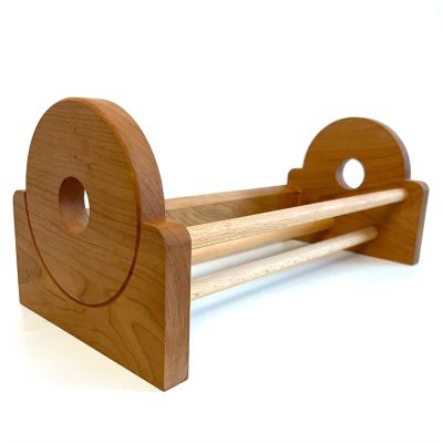 GLigeT CD Rack CD Record Holder, Wooden CD Rack, Vinyl Record Storage, Tabletop CD Display Stand Album Store Rack, Holds up to 30 Albums or CDs Disc Rack (Color : Cherry Wood)