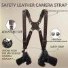 4J LEDR Dual Camera Harness,Leather Camera Strap for 2 Cameras,camera Harness for Photographers,Camera Shoulder Strap for DSLR/SLR,Camera Accessories for Wedding,Hiking,Travel,Small Size,Brown view 2