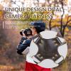 4J LEDR Dual Camera Harness,Leather Camera Strap for 2 Cameras,camera Harness for Photographers,Camera Shoulder Strap for DSLR/SLR,Camera Accessories for Wedding,Hiking,Travel,Small Size,Brown view 3