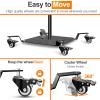 EMART Backdrop Stand with Wheels, 8.5x10ft Adjustable Photo Background Holder with Heavy Duty Metal Flat Base, Pipe and Drape Frame for Parties Wedding Photography Decoration view 2