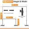 EMART Backdrop Stand with Wheels, 8.5x10ft Adjustable Photo Background Holder with Heavy Duty Metal Flat Base, Pipe and Drape Frame for Parties Wedding Photography Decoration view 3
