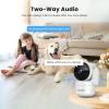 AMOROM Indoor Camera for Home Security 360, 1080p Pet Cameras with Pan&Tilt, Night Vision, Motion Detection, 2-Way Audio, Compatible with Alexa/Google Assistant, 2.4GHz WiFi, 2 Pack view 2