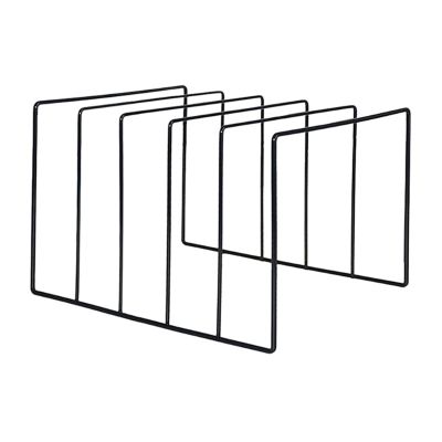 GLigeT CD Rack LP Vinyl Record Display Shelf, Black Metal Wire Vinyl Record Holder Turntable Record Collection Storage Shelf Tabletop Exhibit Stand Disc Rack (Size : L)