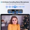 4K Auto Focus Webcam for PC, 4 AI Noise-Canceling Mics UHD Web cam, Auto Light Correction, 85FOV Computer Web Camera, USB C Plug&Play Webcam with Tripod & Privacy Cover Works w/Zoom/Skype/Google view 4