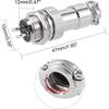 XYWHPGV Aviation Connector Plug 12mm 2 Terminals 15A 150V GX12-2 Waterproof Female/Male Wire Panel Power Chassis Metal Accessories Aviation Cable Connector Plug view 4