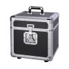 GLigeT CD Rack Vinyl Record Storage Box with Lock, Sturdy Vinyl Record Collect & Organizer with Aluminum Alloy Frame, Detachable Cover, for 10" & 12" Records Disc Rack view 1