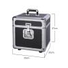 GLigeT CD Rack Vinyl Record Storage Box with Lock, Sturdy Vinyl Record Collect & Organizer with Aluminum Alloy Frame, Detachable Cover, for 10" & 12" Records Disc Rack view 2