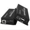 492FT HDMI KVM USB Extender, HDMI to RJ45 Over Cat5e/6/7, Balun 1080P@60hz Transmitter Receiver USB Keyboard/Mouse Control No Latency Single Power Plug & Play (Transmitter + Receiver) view 1
