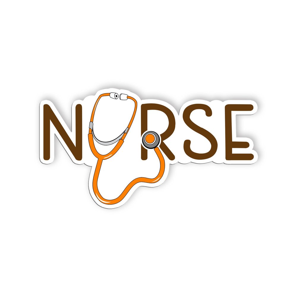Nurse Stickers Funny Nursing Graduation Stethoscope Stickers for Car Truck, Laptop, Phone Case, Luggage, Water Bottle - Vinyl Sticker Medical Healthcare Gift Idea (5 inches)