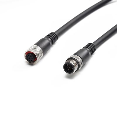 ZBLZGP M12 A-Code 8 Pin Male Female Cable (Male to Female, 20M/65.6FT)