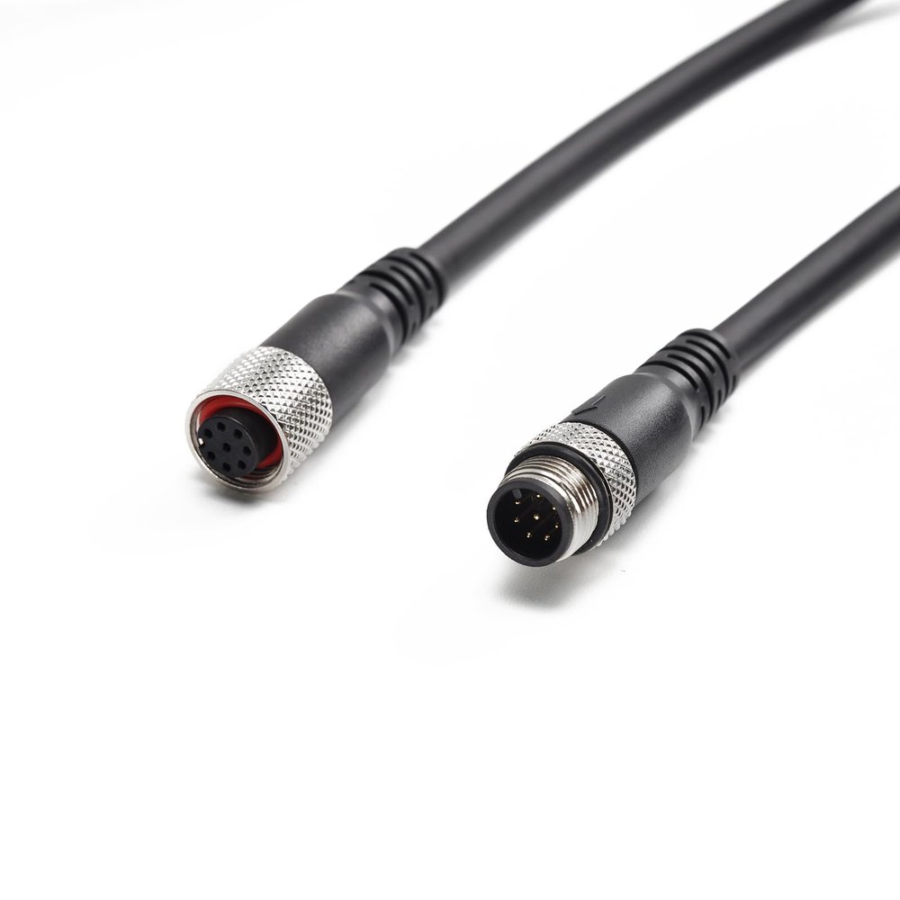 ZBLZGP M12 A-Code 8 Pin Male Female Cable (Male to Female, 20M/65.6FT)