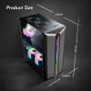 ARrase Mid-Tower Gaming Case,Full Side View, Tempered Glass Side Panel,Supports ATX Micro-ATX,HD Audio USB3.0 * 1 USB2.0 * 2,Supports Water Cooling (Color : Style 3), 18648 view 2
