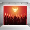 BELECO 5x3ft Fabric Pentecost Backdrop Pentecost Sunday Holy Spirit, Apostles and Followers of Jesus Christ, Biblical Background Religious Belief Christian Church Decor Banner Photo Studio Props view 3