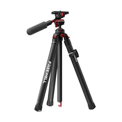 Freewell Carbon Fiber Travel Tripod 59.1" Lightweight 1.98lbs Photo/Video 360Ball Head (Max Load 5kg/11 lbs), Monopod, Quick-Release Plate, for DSLR Cameras & Smartphones