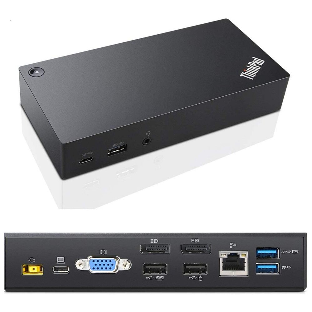 Lenovo Thinkpad Universal Dock DK1633 Docking Station with 90W Adapter (Black, USB-C, USB3.1 C, Renewed)