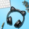 kwmobile Cat Ears for Overear Headphone (Set of 2) - Fits Headbands 1" to 1.5" (2.5cm to 3.8cm) Diameter - Black/Grey view 3