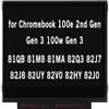 11.6" Screen Replacement for Lenovo 100e Chromebook 2nd Gen/Gen 3 100w Gen 3 81QB 81M8 81MA 82Q3 82J7 82J8 82UY 82V0 82HY 82J0 HD 1366x768 30Pin LCD Display Screen Panel (Side Brackets Non Touch) view 1