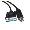 Milkweed Industrial FTDI FT232RL CHIP RS232C to USB D-SUB 9PIN DB9 Female Converter Adapter Serial Null Modem Cable 2TXD 3RXD / 2RXD 3TXD (Size : 3m, Color : Null Modem PINOUT 1) view 3