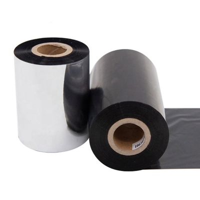 MAXWXKING Thermal Transfer Wax Based Carbon Tape Label Ribbon Ultra Black Wear-Resistant Use for Print Copperplate Paper, Clothing Hang Tags, Price Tags (80mmx300m)