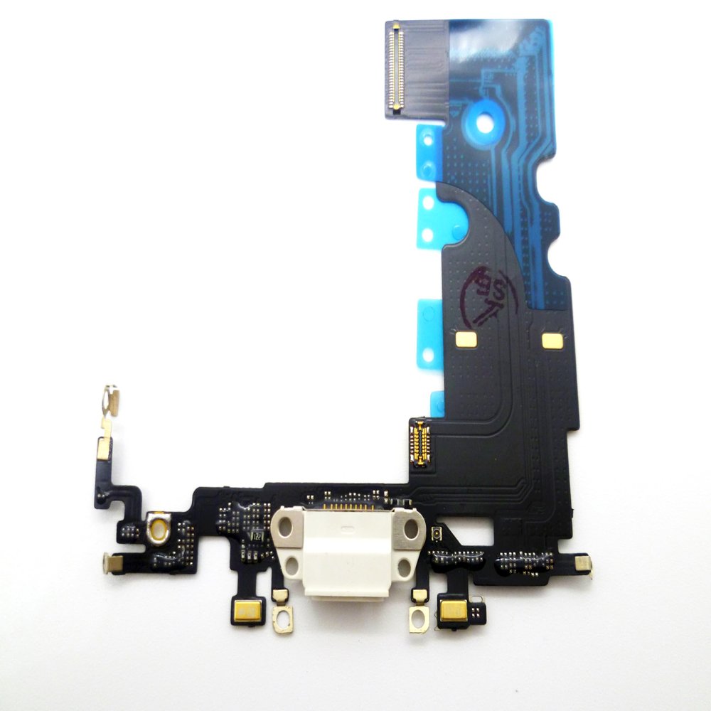 USB Charging Port Dock Connector Mic Module Flex Cable Replacement Compatible with iPhone SE 2022 3rd /SE2020 2rd Gen (White)