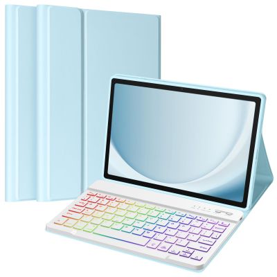TaIYanG Backlit Keyboard Case for Samsung Galaxy Tab A9 Plus 11 Inch 2023 Model (SM-X210/X216/X218), Slim Lightweight Stand Cover with Magnetically Detachable Wireless Bluetooth Keyboard,Blue