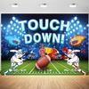 15x10ft Football Backdrop Football Field Touch Football Down Photography Background Kids Football Sports Theme Party Birthday Banner Decoration Supplies Photo Booth Props view 1