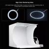 Mini Ring Lightbox Folding Portable Photo Studio Box Photography Softbox Light Box Studio Shooting Tent Box Kit with 6 Backdrops (Color : White Size : 24 * 23 * 22cm) (White 24 * 23 * 22cm) view 4