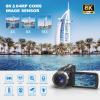 8K 64MP Video Camera 18X Digital Camcorder Video Camera for YouTube 3.0 inch Flip Screen Camcorder Vlogging Camera with 32GB SD Card, 2.4G Remote Control, Two Batteries and External Mic view 2