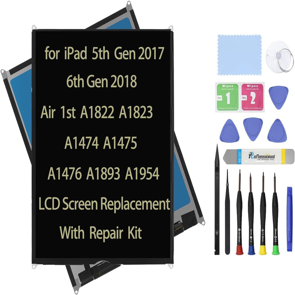 Daplinno 9.7" Compatible with iPad 5 (5th Gen) 2017 A1822 A1823 A1474 A1475 A1476 2018 6 6th Gen A1893 A1954 Air 1 1st LCD Screen Replacement Display + Repair Kit