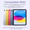 Hamile for iPad 11th 10th Generation Case with Keyboard - 7 Colors Backlit Wireless Detachable Folio Keyboard Cover with Pencil Holder for iPad 11-inch A16 2025 10th Gen 10.9 Inch 2022 (Lavender) view 2