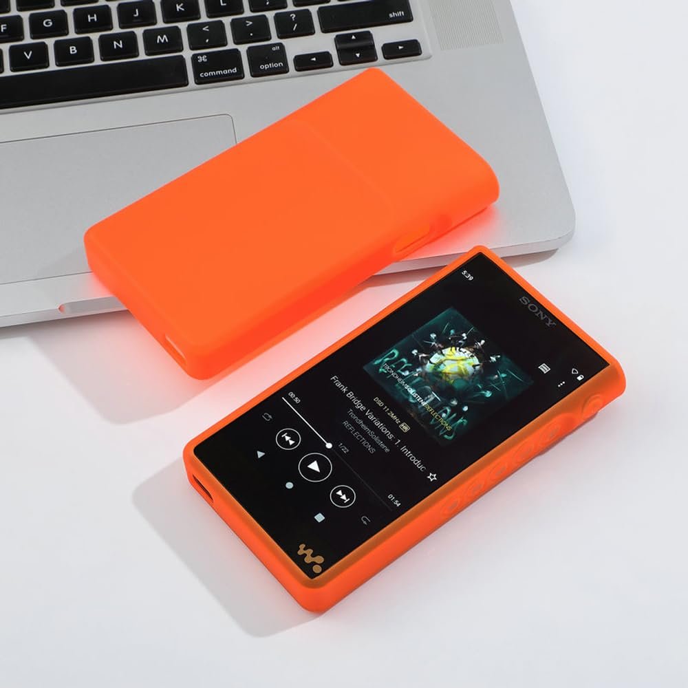 Colorful Soft TPU Clear Matte Protective Shell Skin Case Cover for Sony Walkman NW-WM1AM2 WM1AM2 NW-WM1ZM2 WM1ZM2 (Orange)