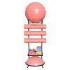 SAYOBO Yoga Mat Holder Floor Standing Yoga Mat Holder with Wheels, Gym Yoga Ball Foam Roller Storage Rack - 6 Tier, Universal Display Shelf Fitness Gear Organizer view 1