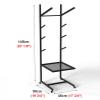 SAYOBO Yoga Mat Holder Floor Standing Yoga Mat Holder with Wheels, Gym Yoga Ball Foam Roller Storage Rack - 6 Tier, Universal Display Shelf Fitness Gear Organizer view 4