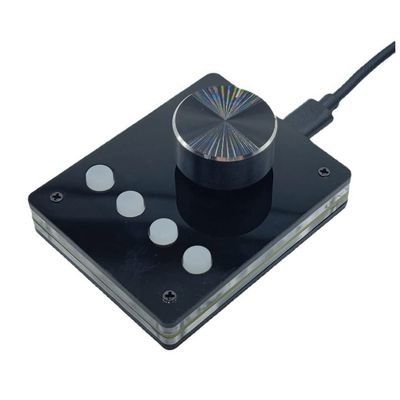 ALOEU 1 Set USB-A Knob Custom Keyboard with Multifunctional Programmable Buttons, Volume Controller, Small White Button