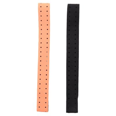 ALOEU 2Pcs Adjustable and Breathable Replacement Armband Soft Strap Band for Heart Rate Monitor - (Black+Orange)