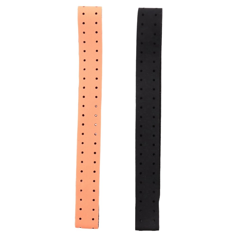 ALOEU 2Pcs Adjustable and Breathable Replacement Armband Soft Strap Band for Heart Rate Monitor - (Black+Orange)